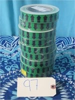Qty 9 Black and Green Pipe Marker Tape With Arrows