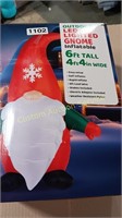 LED LIGHTED GNOME INFLATABLE 6FT TALL 4FT4IN WIDE