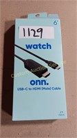 WATCH ONN USB -C HDMI MALE CABLE
