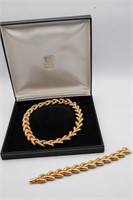 St. John Gold Tone Necklace and Matching