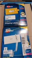 BOX OF SHIPPING LABELS & BOX OF ADDRESS LABLES