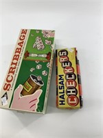 Two vintage games: Scribbage, checkers