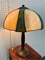 Handel Leaded Slag Glass Table Lamp