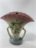 Pink Roseville vase 11" tall