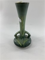 Roseville rose bud vase 7.5" tall