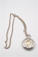 Silver Tone Wind Up Pocket Watch ~ Appears to