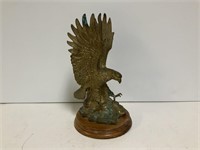 Brass Eagle Sculpture 11.5in tall