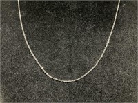 10kt White Gold Diamond Cut Chain 0.8gr 18in