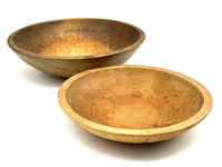 (2) Wood Bowls 11” and 9”
