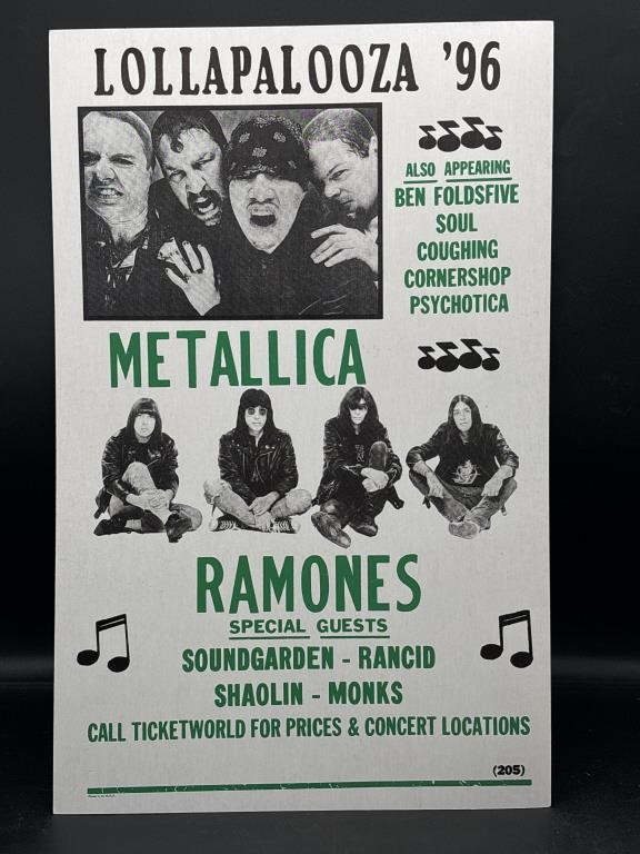 Lollapalooza ‘96 Metallica, Ramones, Soundgarden,
