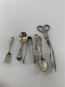Lot of sterling silver utensils,
