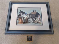Framed Cat Artwork Print