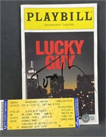 Authentic Tom Hanks Signed Lucky Guy Playbill+