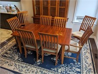 Thomasville Solid Wood Dining Table/ 6 Chair Set