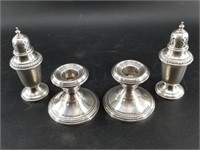 Gorham sterling 759, salt and pepper shakers and a