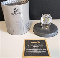 Swarovski Crystal Owl #A7636 With Box