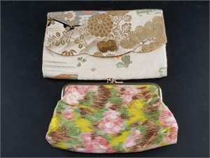 Small embroidered clutch or wallet about 8.5" long