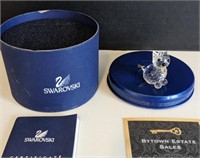 Swarovski Crystal Miniature Cat #7659 With Box