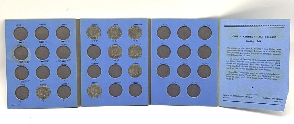 Kennedy Half Dollars in Whitman Coin Folder