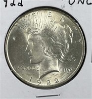 1922 Peace Silver Dollar, Mint State
