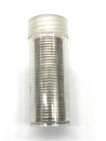 Buffalo and Jefferson Nickels in Tube (contents
