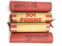 (4) Paper Rolls of Lincoln Cents (contents