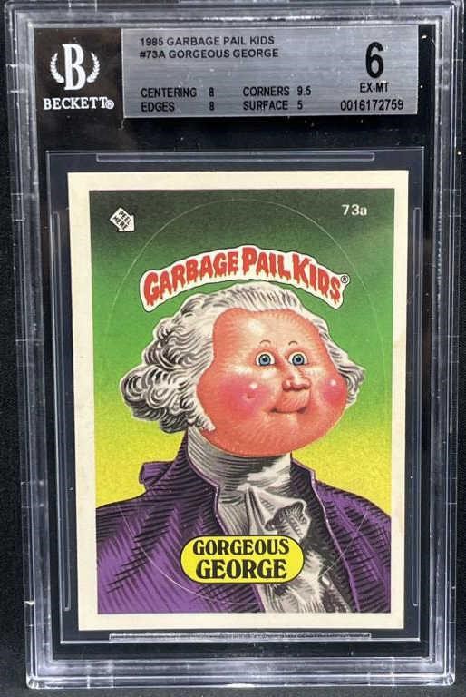 1985 Topps GPK Sticker Gorgeous George BGS 6