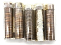 (5) Tubes of Lincoln Cents (contents unverified)
