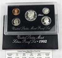 1992 US Silver Proof Coin Set