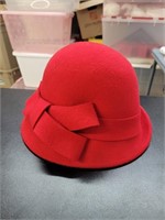 New red wool hat