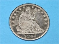 1847 O Seated Liberty Silver Half Dollar Coin