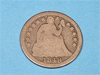 1848 Seated Liberty Silver Dime