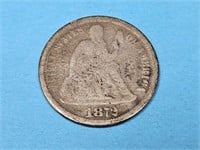 1872 Seated Liberty Silver Dime