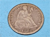 1882 Seated Liberty Silver Dime