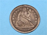 1859 O Seated Liberty Silver Dime
