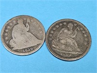 1839 & 1839 O Seated Liberty Silver Dimes