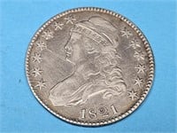 1821 Bust Silver Half Dollar  Coin
