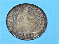 1844 Seated Liberty Silver 1/2 Dime