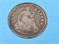 1855 Seated Liberty Silver 1/2 Dime