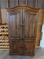 Province Solid Wood Rustic Armoire Cabinet