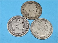 2- 1898 Barber Silver Half Dollar Coin