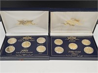 1999 & 2001 Gold Plated Quarters