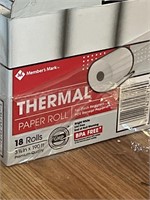 New thermal paper rolls, 3“ x 190‘. One case.
