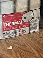 New thermal paper rolls, 3“ x 190‘. One case.