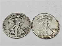 1942 D Walking Liberty Half Dollar Coins