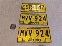 Vintage 80s Alberta License Plates