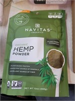Organic hemp powder dated May 2022