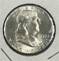 1955 Franklin Silver Half Dollar, UNC w/ Luster