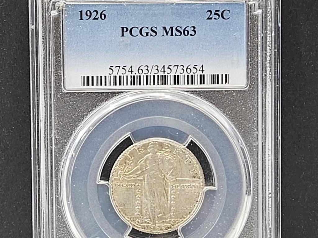 1926 25 Cent  Graded   PCGS   MS 63