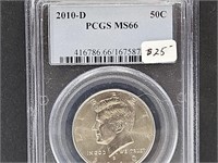 2010-D 50 Cent Graded  PCGS MS 66